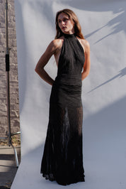 Black Flora Dress