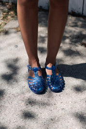 Cobalt Glitter Sun Sandal