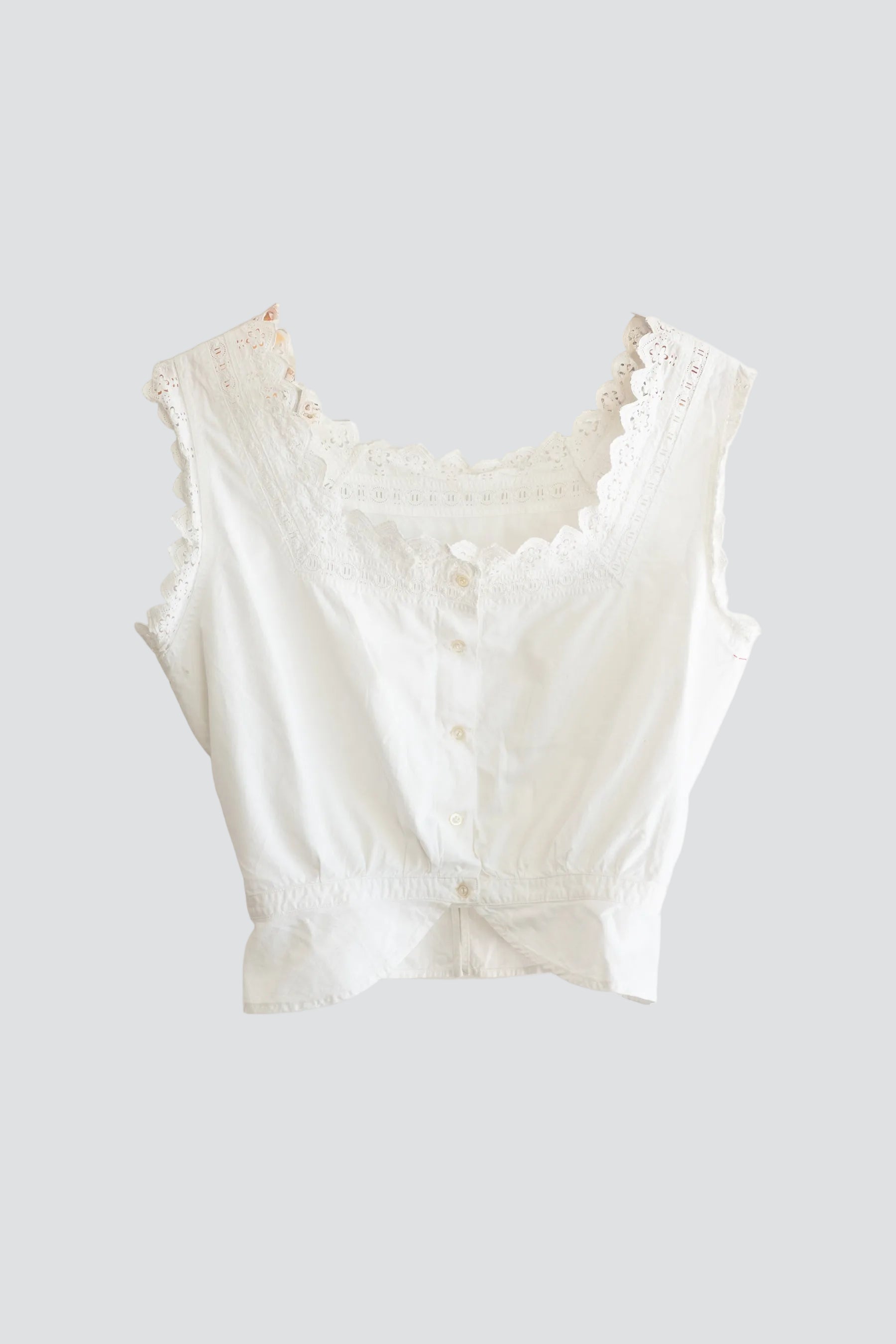 White 1930s Eyelet Tank