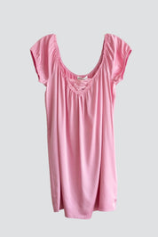 Sunset Pink Bo Silk Dress