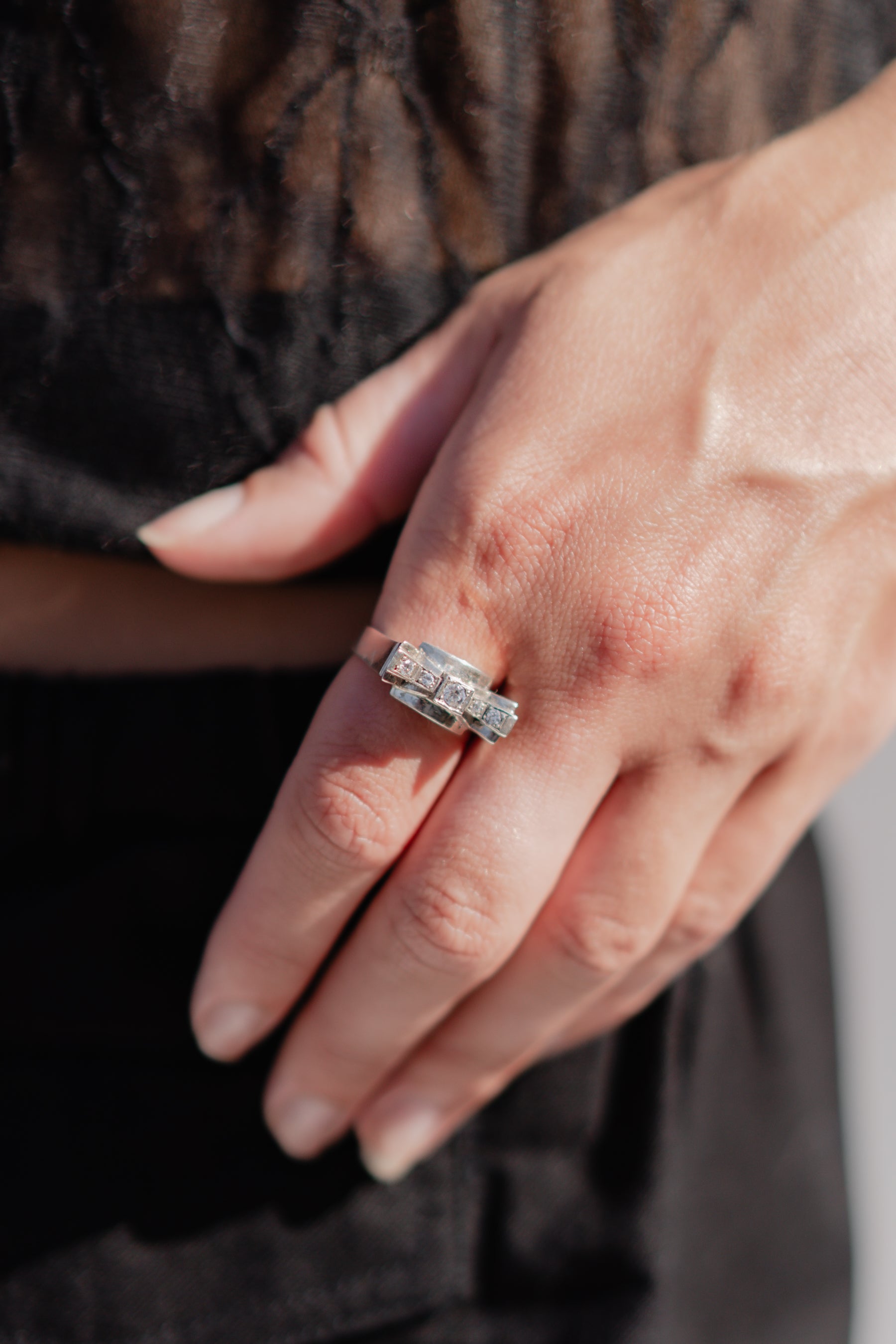 1940s Two Peaks Ring