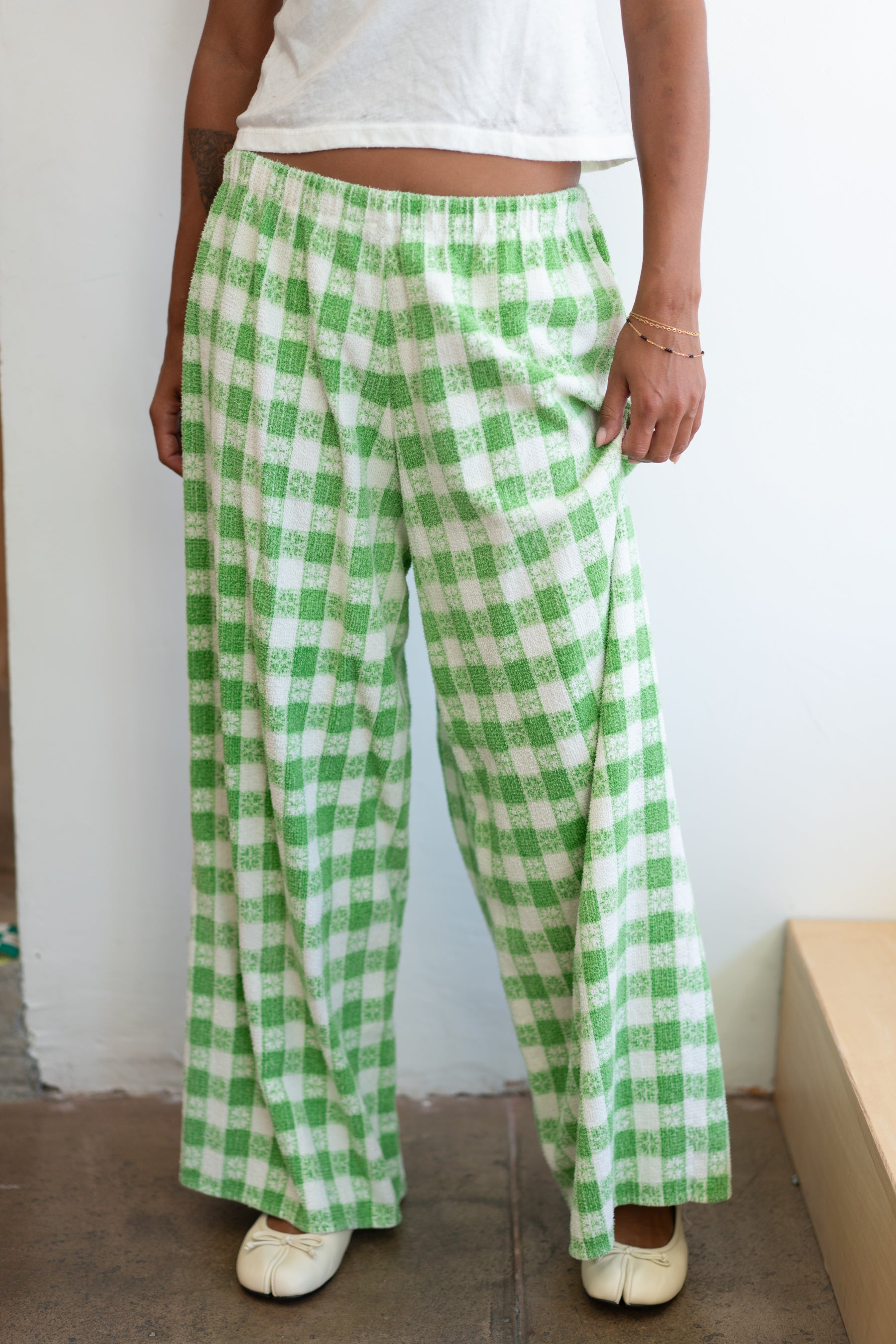 Green Terry Upcycled Pant