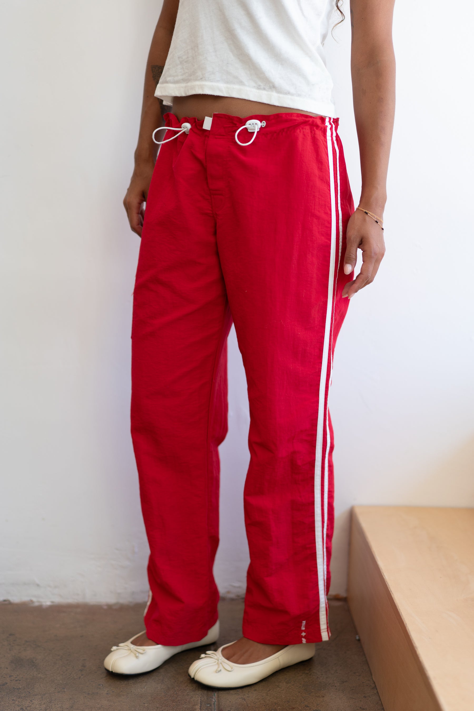 Red Surf Style Stripe Pant