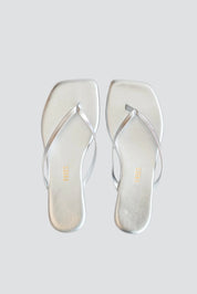 Silver Lily Square Toe Sandal
