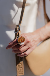 Silver Ammonite Fossil Ring