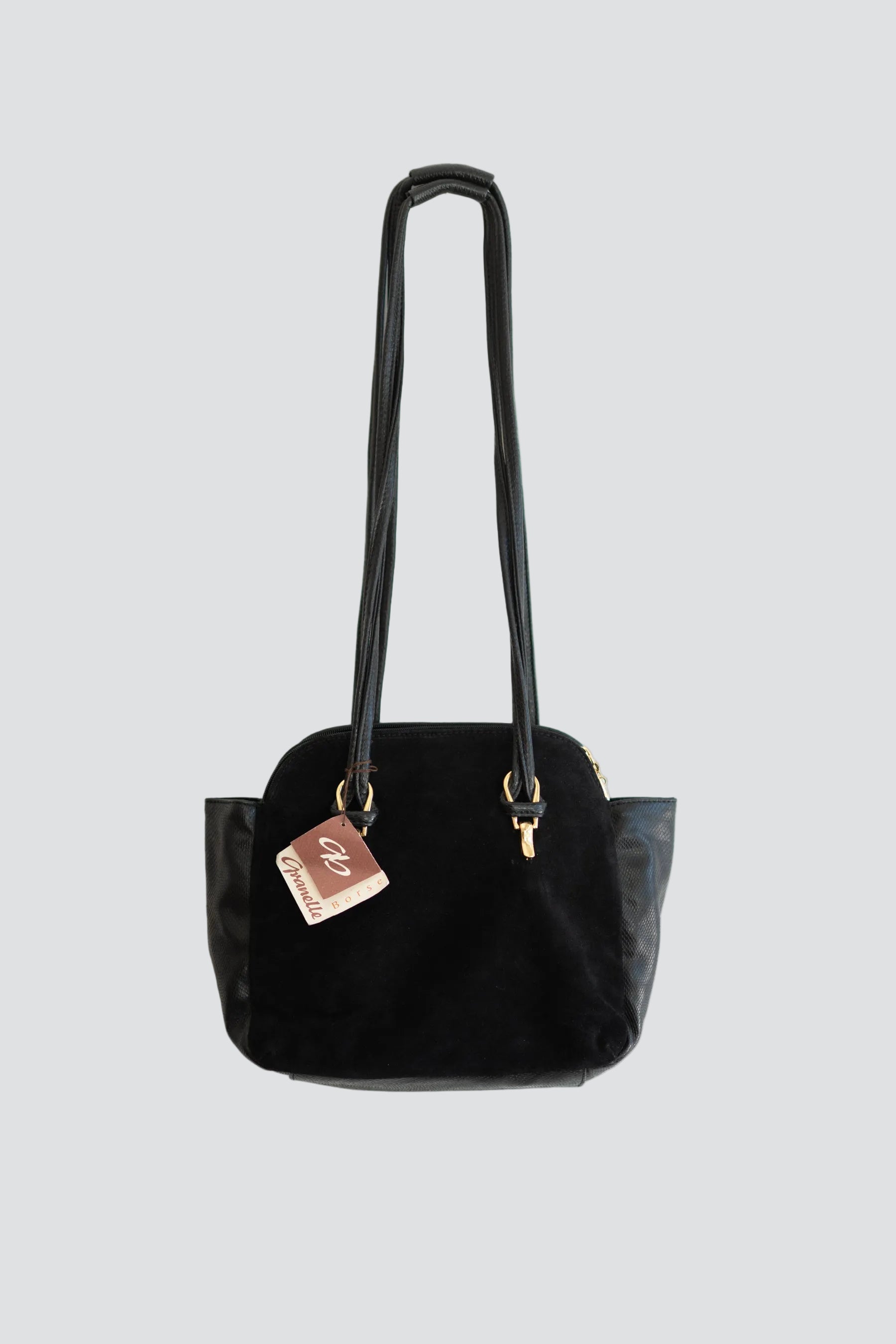 Black Suede Italian Bag