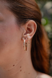 Gold Large Vine Hoops