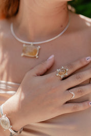 Sunshine Fossilized Coral Ring