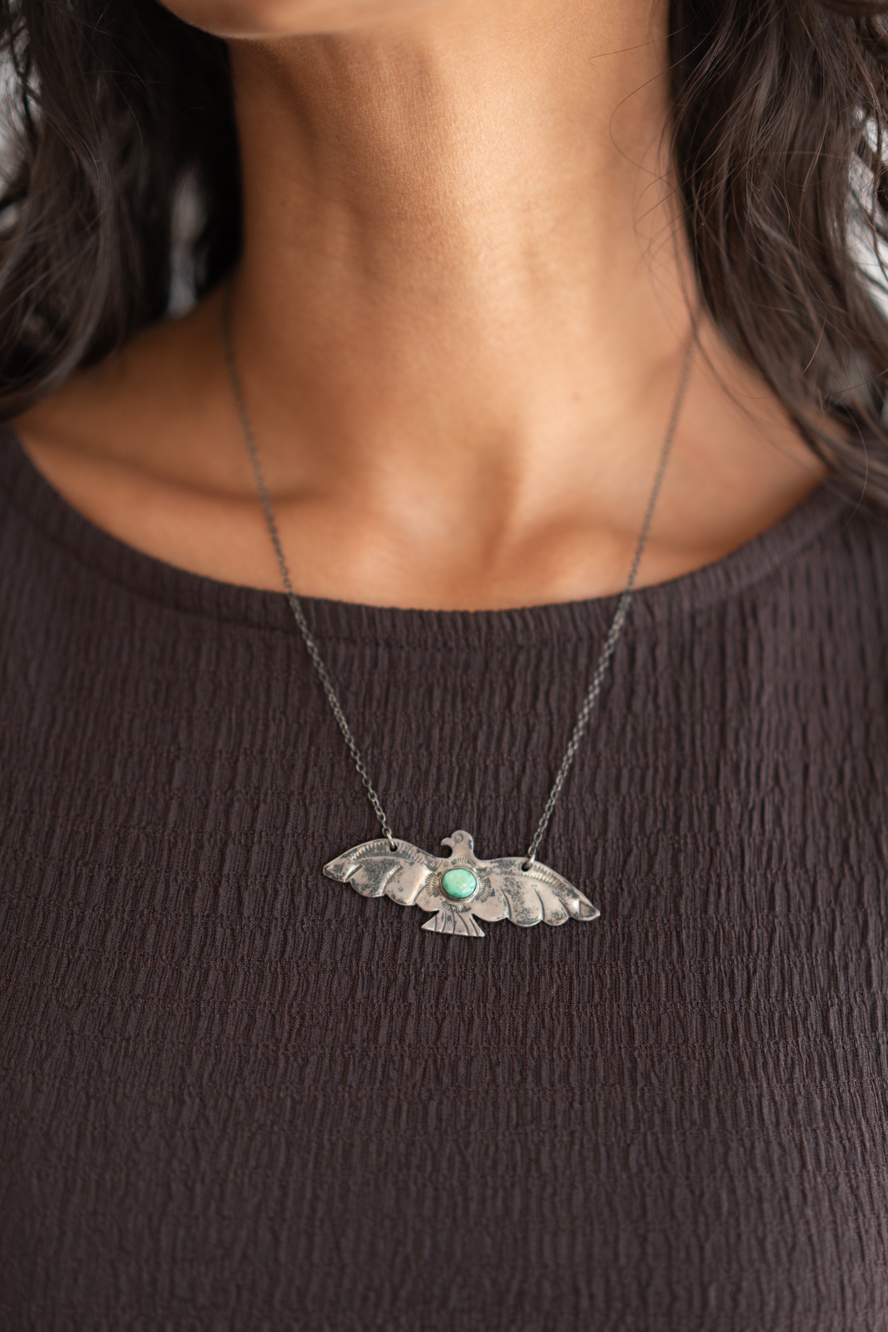 Silver Thunderbird Necklace