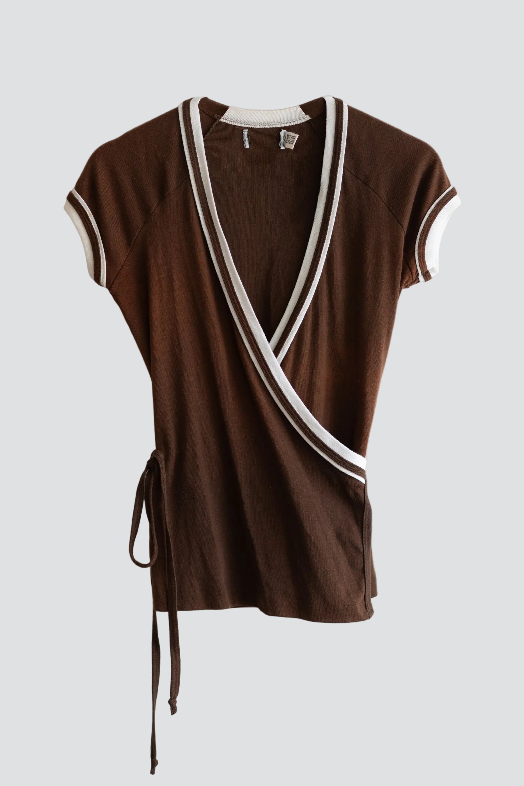 Brown Wrap Top