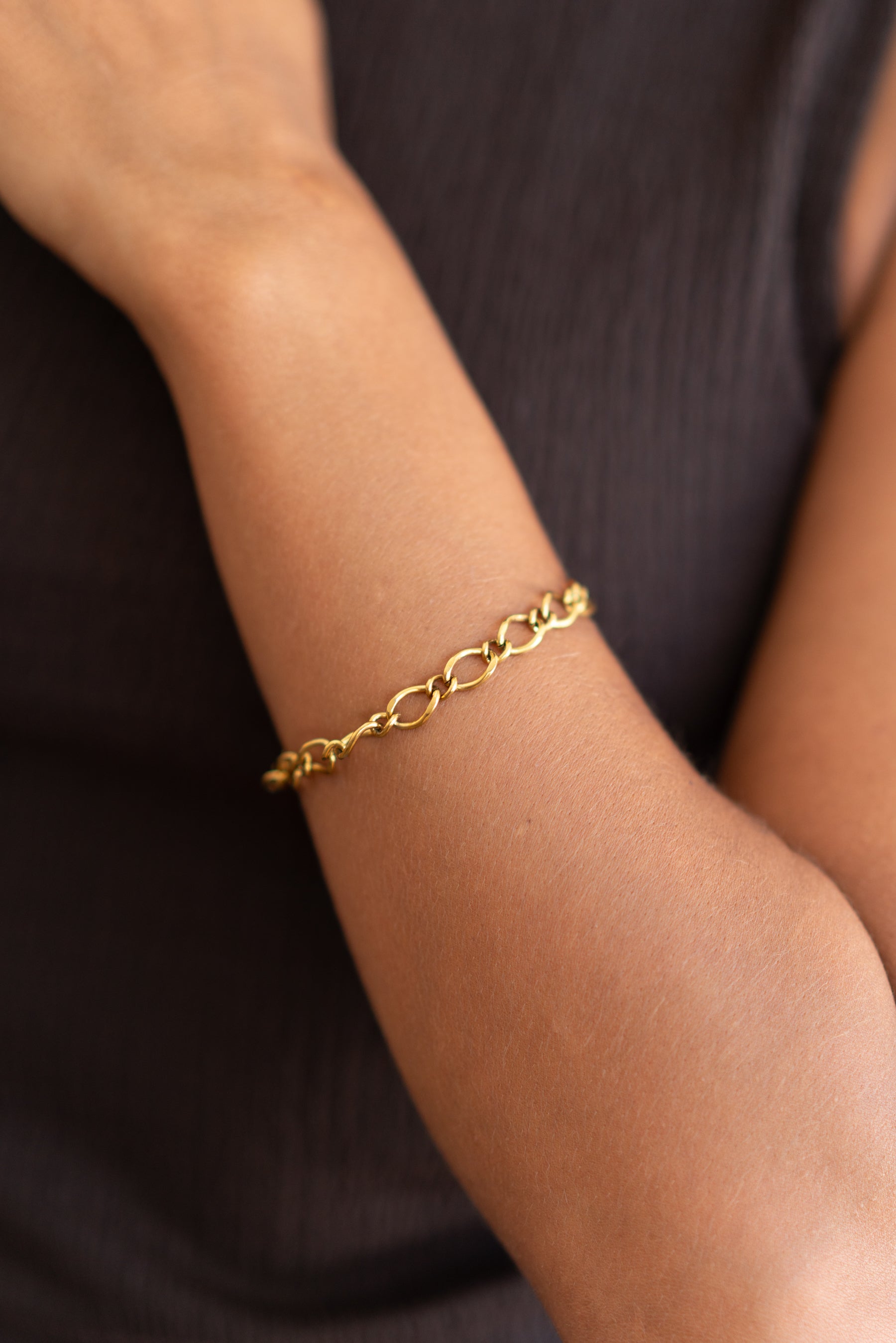 Gold Fancy Chain Bracelet