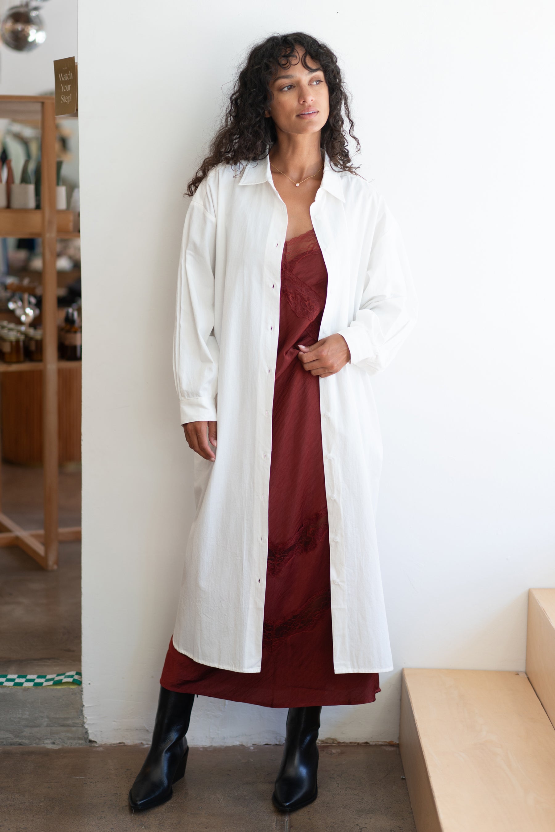 White Artist Long Shirt