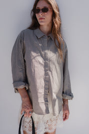 Chocolate Gingham On Duty Button Up