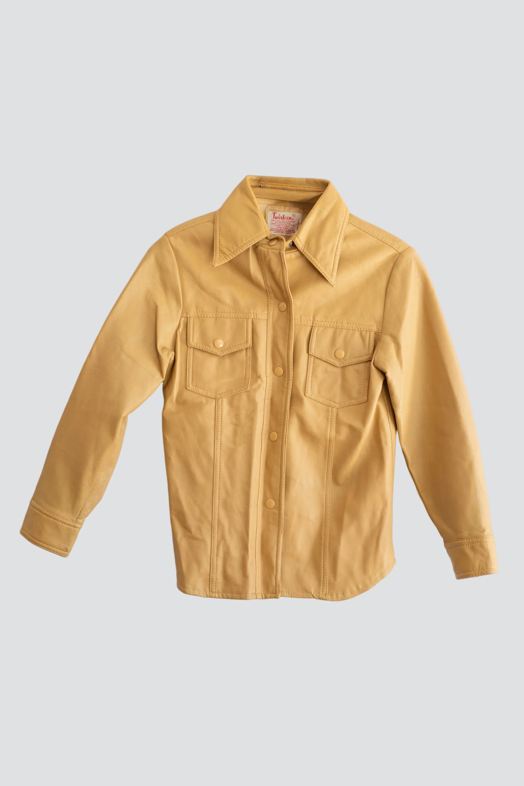 Tan Vegan Leather Shacket