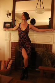 Pomegranate Knit & Tell Slip Dress
