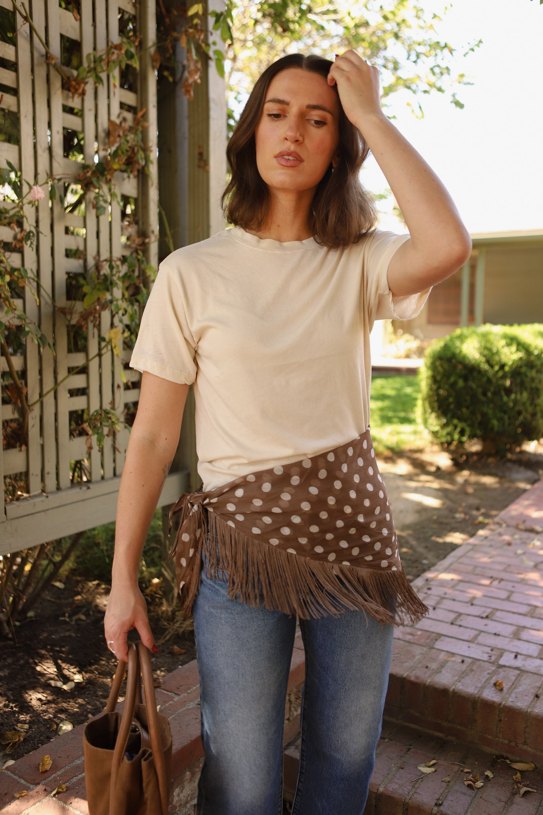 Dirty White Burnout Boyfriend Tee