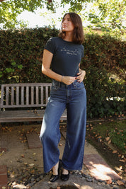 Rising Sign Slim Ringer Tee