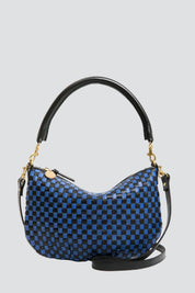 Black & Cobalt Woven Checker Petit Moyen