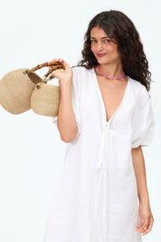 Petit Cream Bamboo Pot De Miel Bag