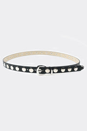 Black Studded Disc Belt