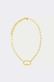 Gold Carabiner Chain Necklace