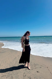 Black Embroidered Cardiff Skirt