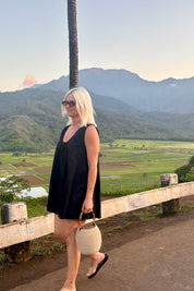 Black Delia Swing Dress
