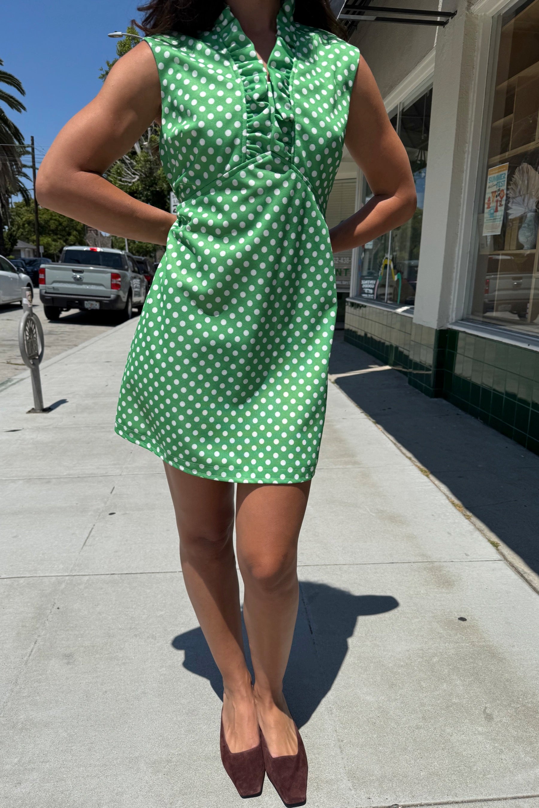 Green Polka Dot Dress