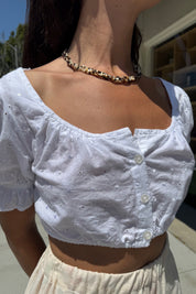 Brown Tone Shell Beaded Necklace