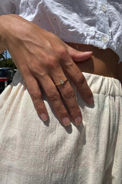 White Diamond Cleo Arch Ring