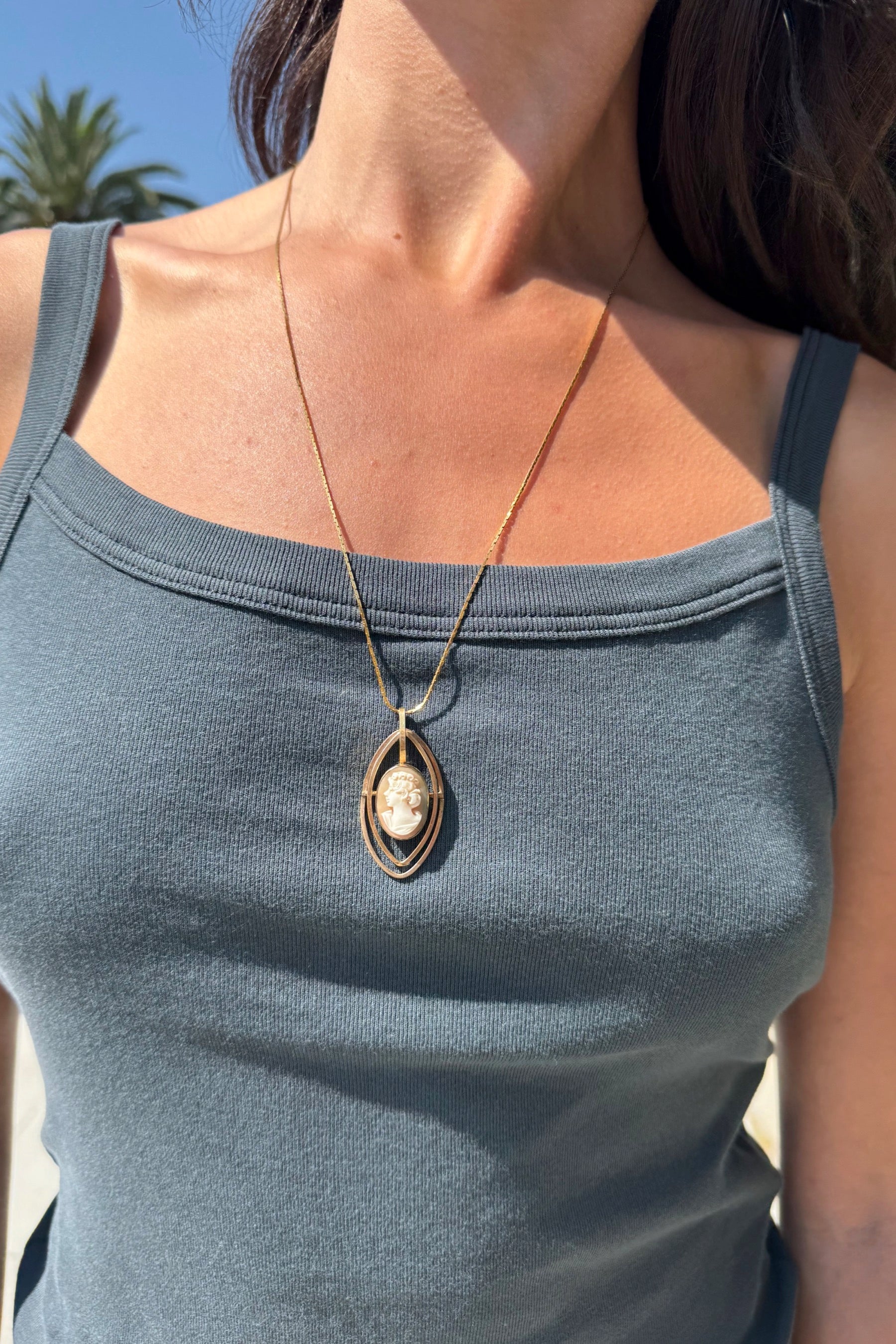 Gold Portrait Necklace