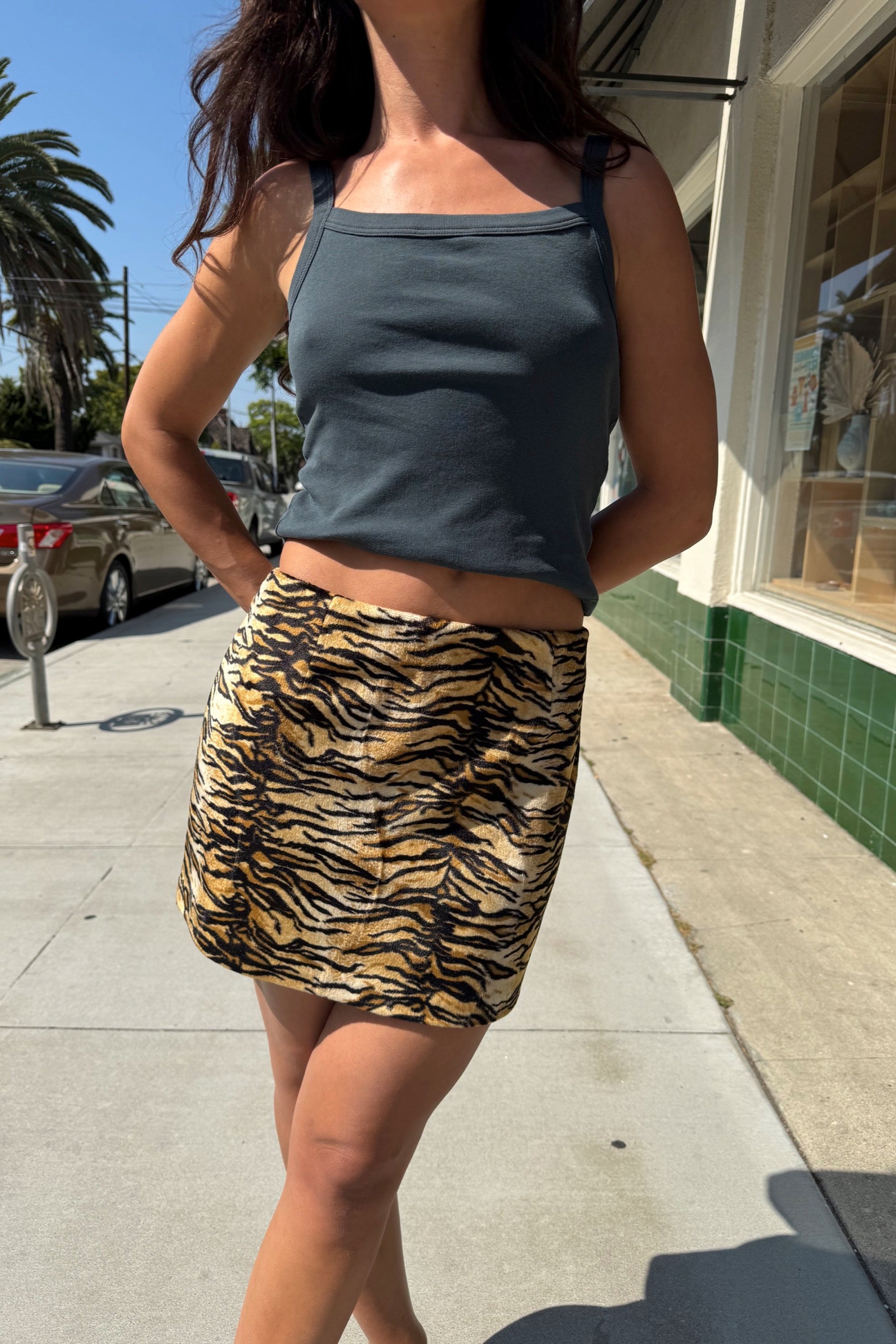 Guess Fuzzy Tiger Skirt
