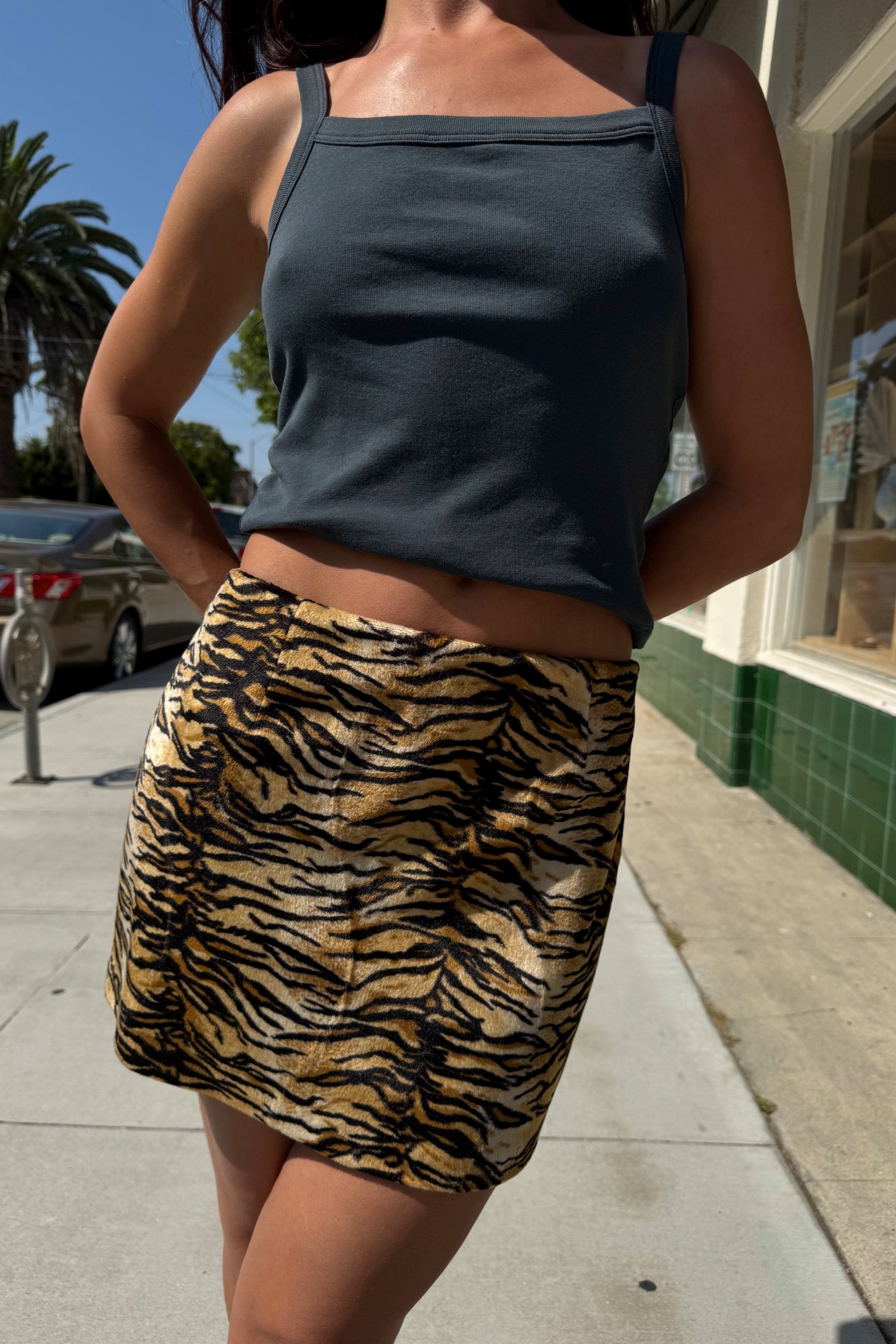 Guess Fuzzy Tiger Skirt