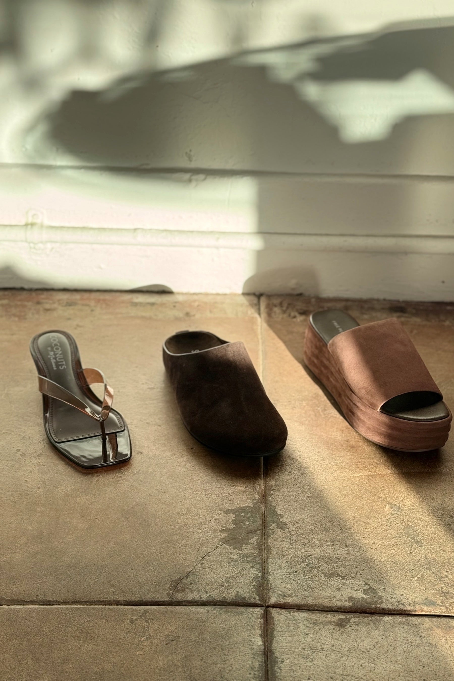 Brown Suede Fern Mule