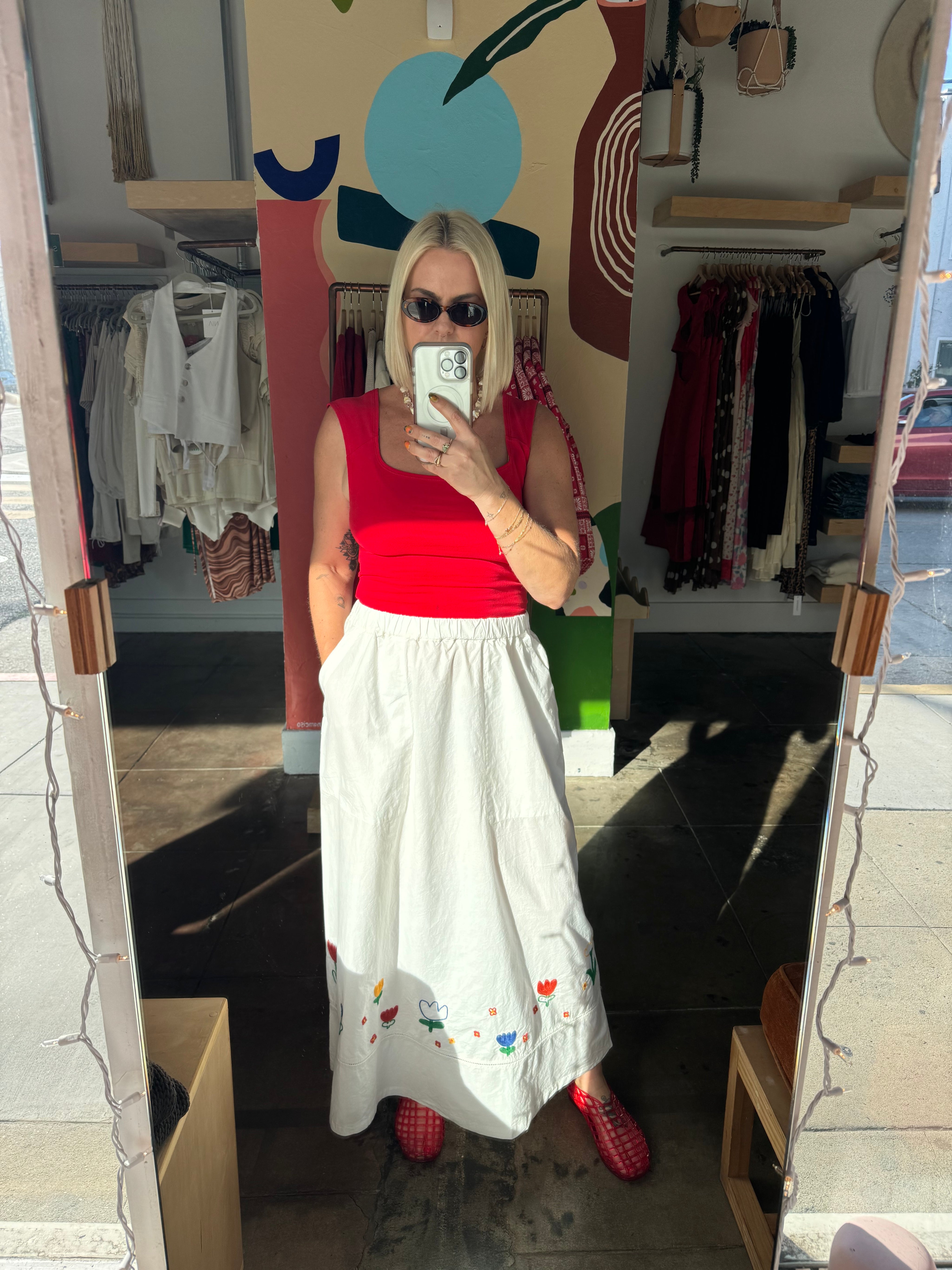 Garden Embroidery Skirt