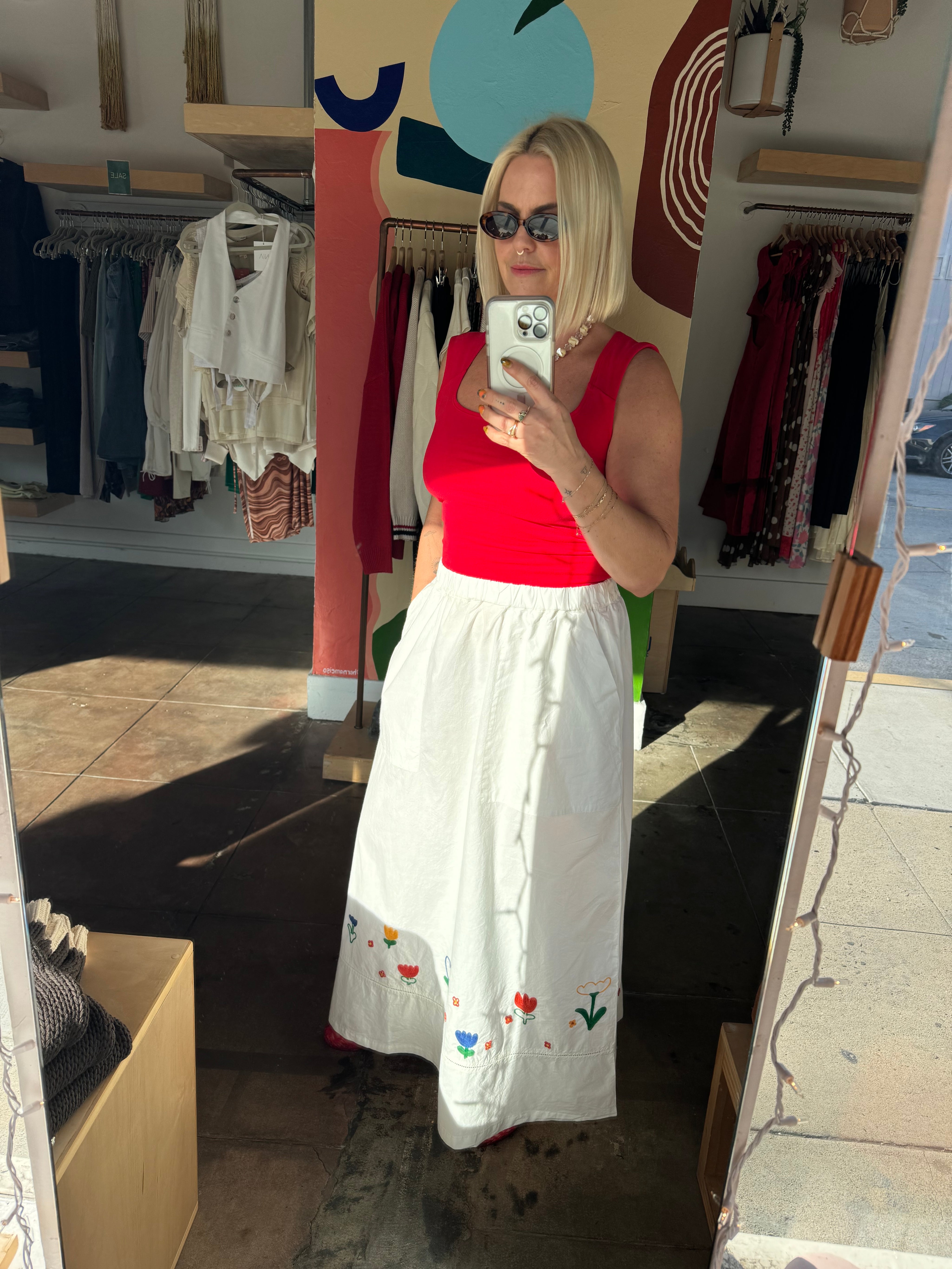 Garden Embroidery Skirt