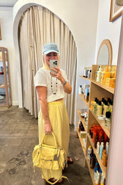 Washed White Carmen Mesh Tee