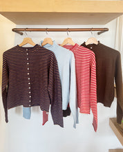 Navy Stripe Elisa Cardigan