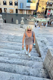 Brown Gingham Birdie Dress