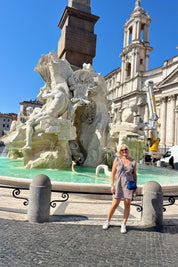 Brown Gingham Birdie Dress