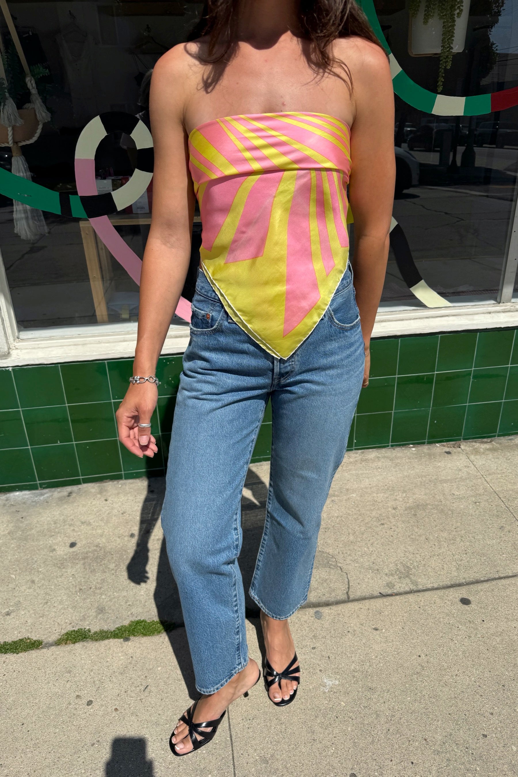 Yellow + Pink Kaleidoscope Scarf