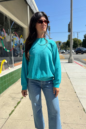 Teal Fruit Of The Loom Sweatshirt