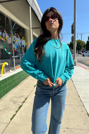 Teal Fruit Of The Loom Sweatshirt