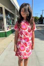 Pink Floral Handmade Dress