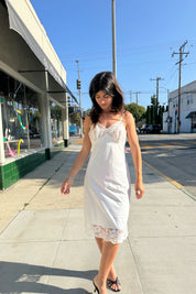 White Lace Slip Dress
