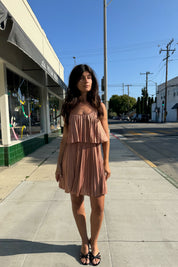 Bronze H Halston Dress