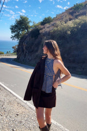 Brown Vegan Suede Karli Jacket