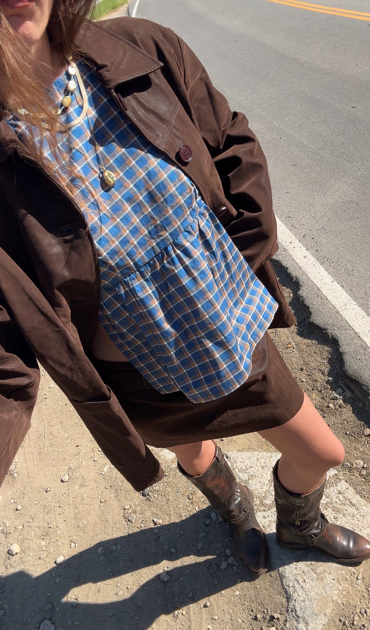 Brown Vegan Suede Karli Jacket