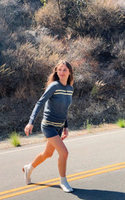 Charcoal Butter Stripe Shorts