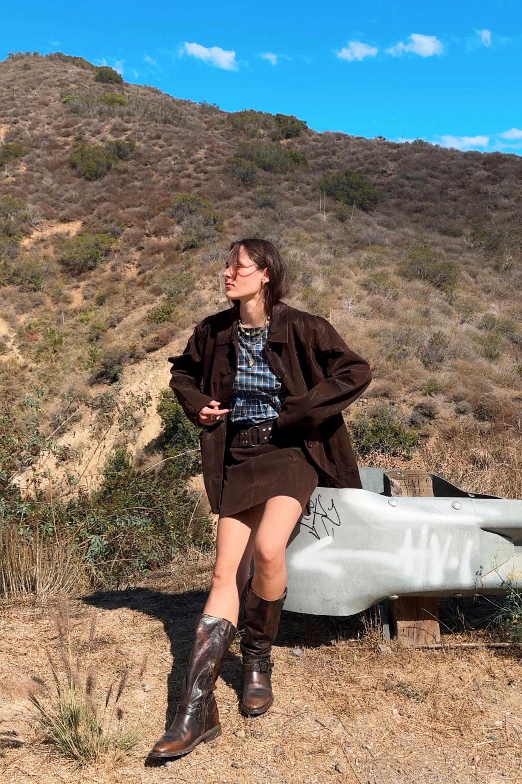 Brown Vegan Leather Set